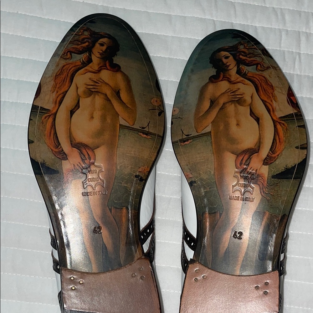 Botticelli Italian Leather Two-Tone Oxford Dress Shoes - Picture 4 of 15
